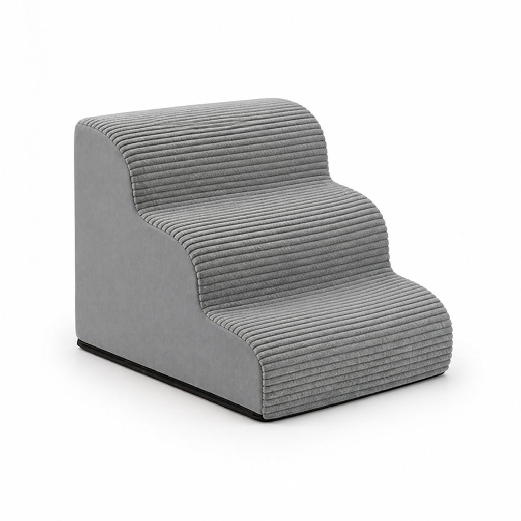 Gentle Slope & Non-Slip Pet Stairs (3-Step)