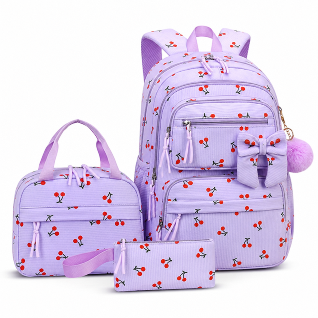 Lightweight Corduroy Backpack Set (3-Piece)