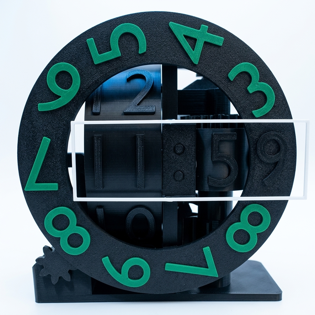 3D Triaxial Minimalist Wall Clock