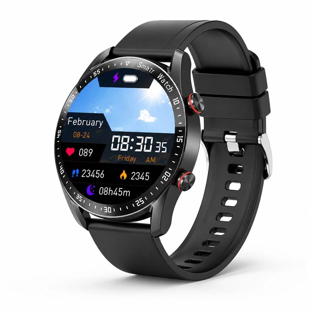 Health-Tracking & Bluetooth Smartwatch (IP67 Water-Resistant)