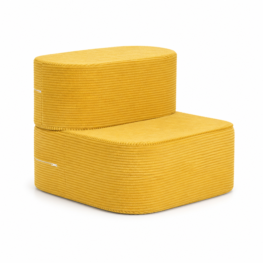 Memory Foam Folding Pet Stairs (Removable Washable Cover)