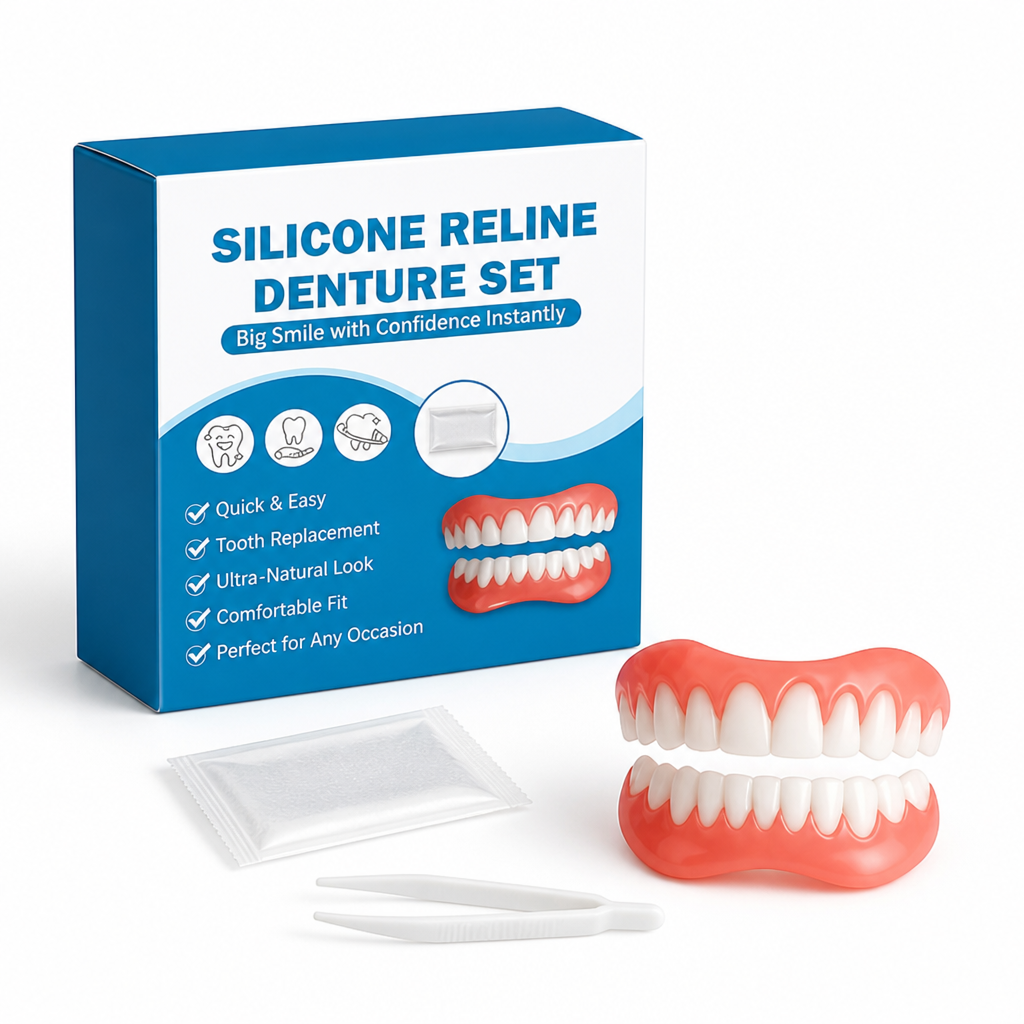 Adjustable Natural-Looking Temporary Teeth Covers (2-Piece Set)