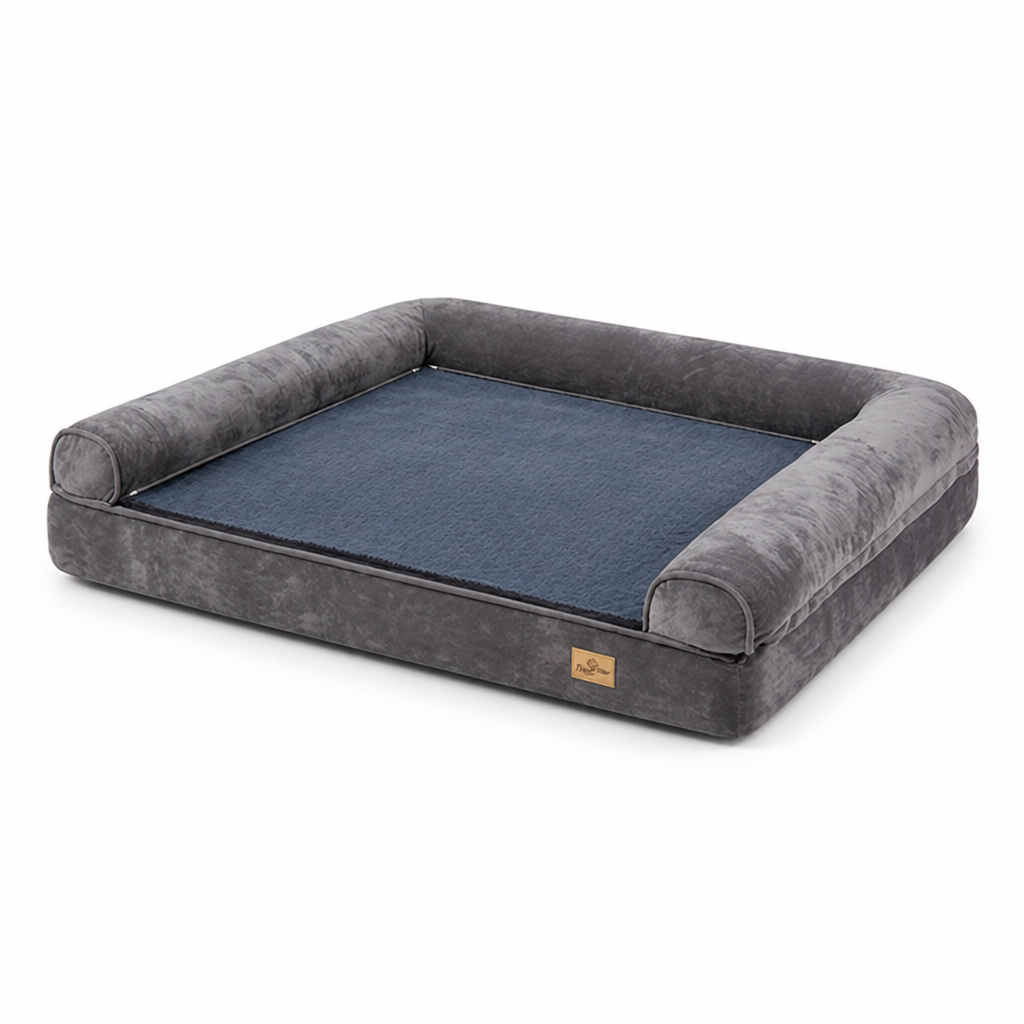 Orthopedic Bolster Dog Bed (Removable Washable Cover)