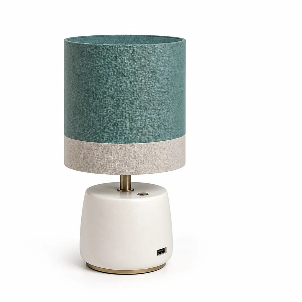 Adjustable 3-Mode LED Table Lamp with Fabric Shade