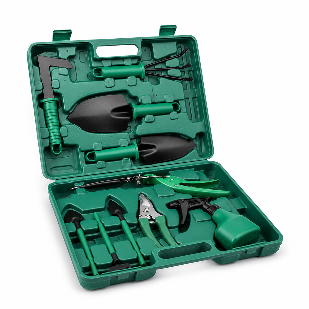 Ergonomic Non-Slip Stainless Steel Gardening Tool Set (10-Piece)