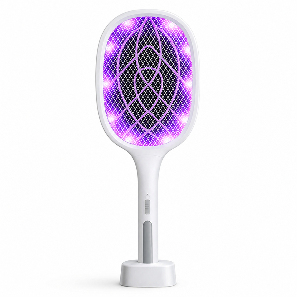 USB-Rechargeable 2-in-1 Electric Fly Swatter & UV Zapper
