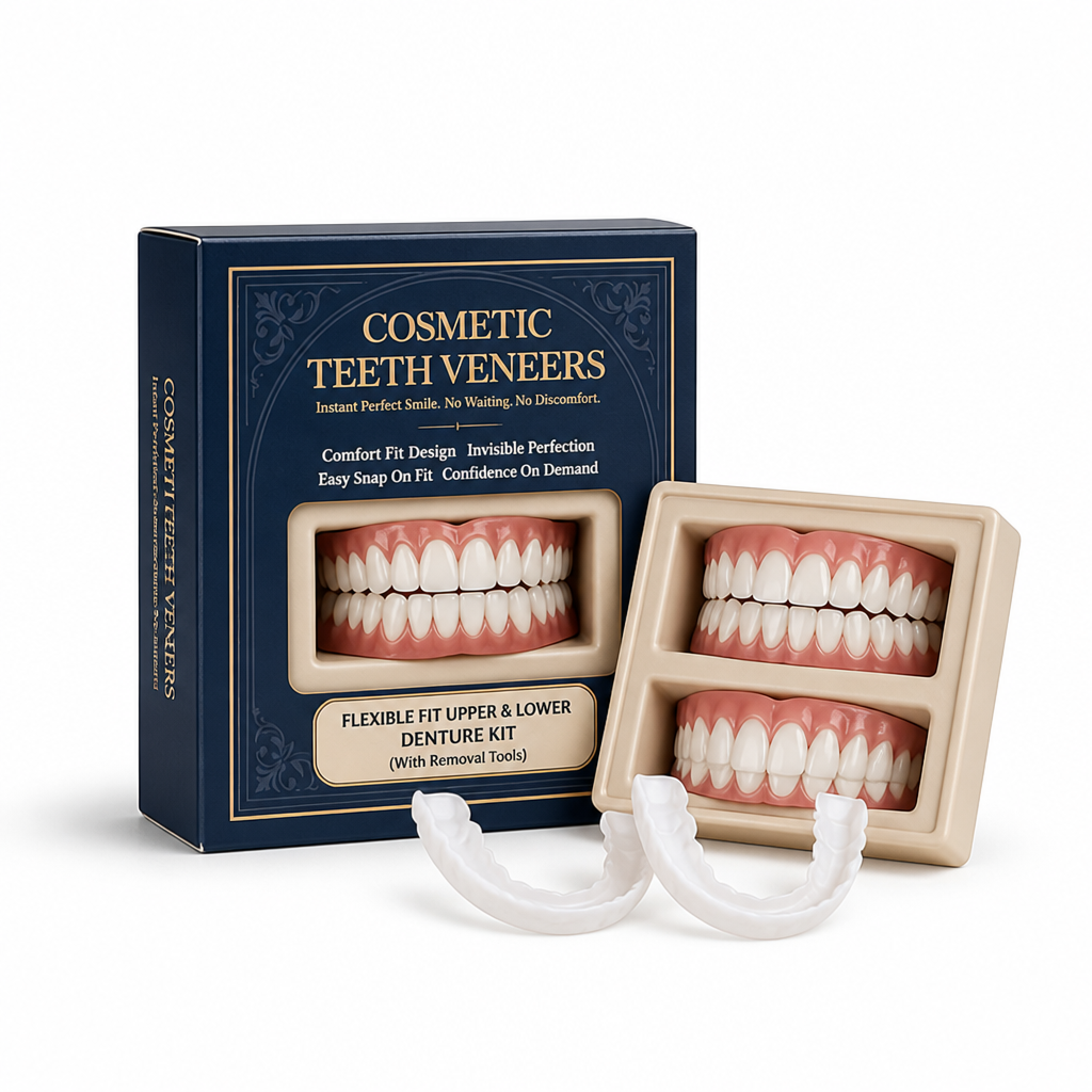 Flexible Fit Upper & Lower Denture Kit (With Removal Tools)