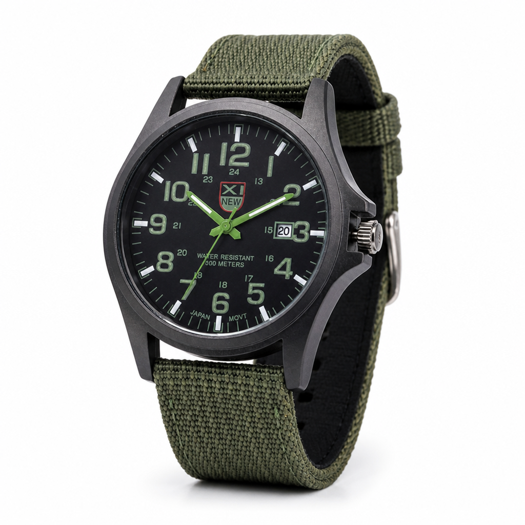 50m Water-Resistant Stainless Steel Tactical Watch (45mm)