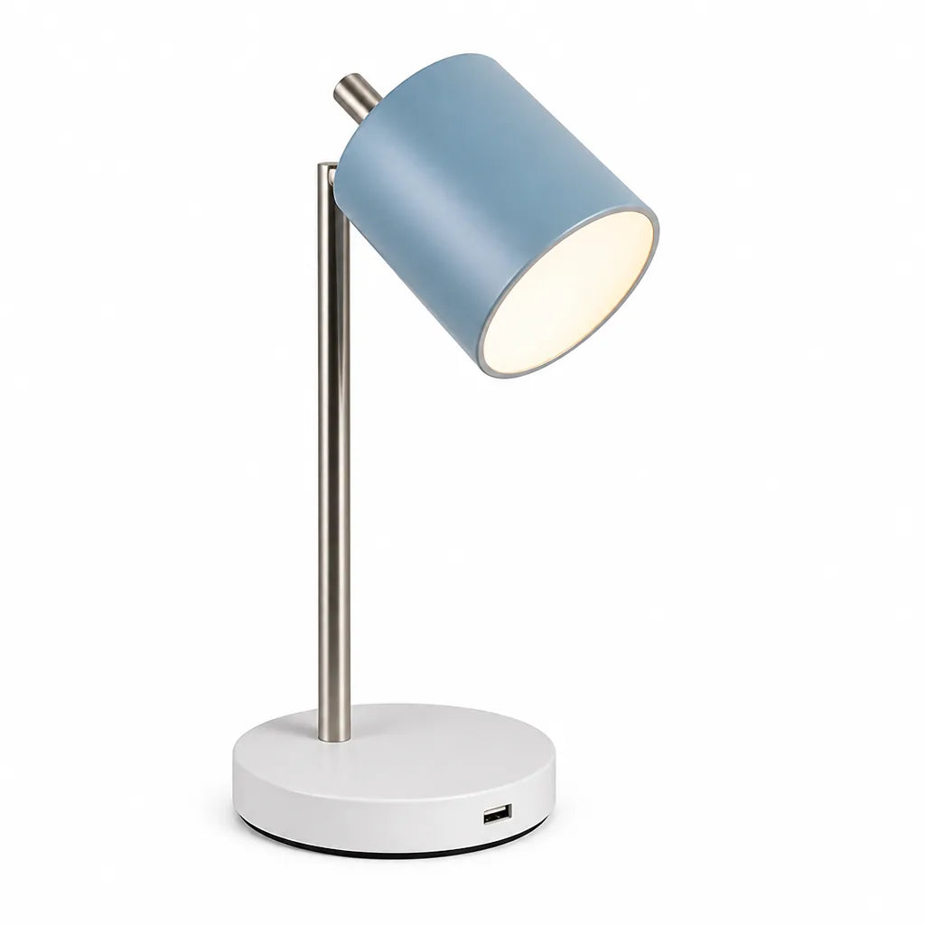 Minimalist Round USB-Powered Integrated Dimmable LED Table Lamp
