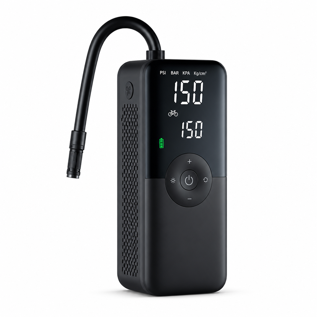 Portable LCD Pressure & Power Bank Air Pump (150 PSI)