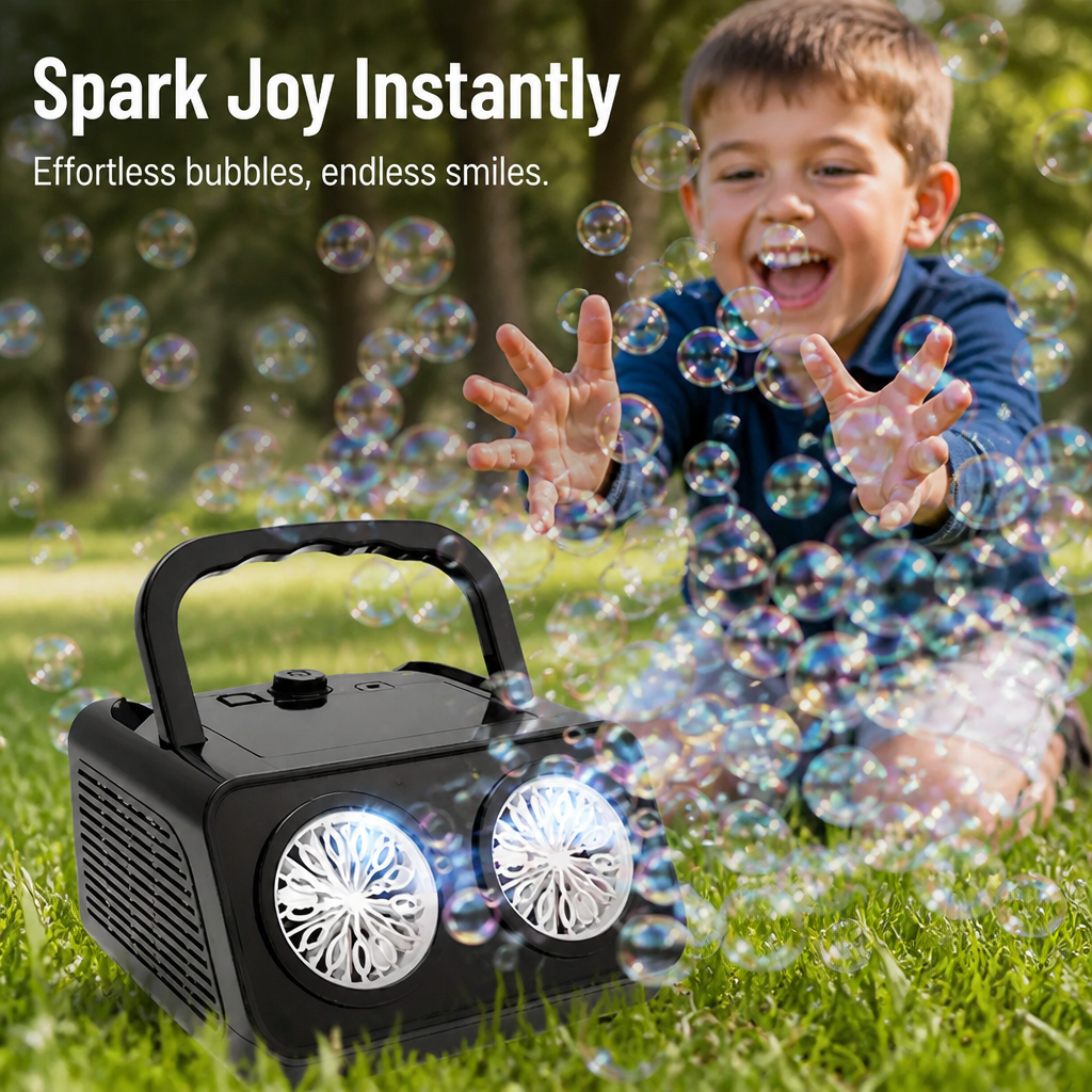 BubbleBliss™ Pro — Instantly Ignite Joy with a Dazzling Flood of Colorful Bubbles