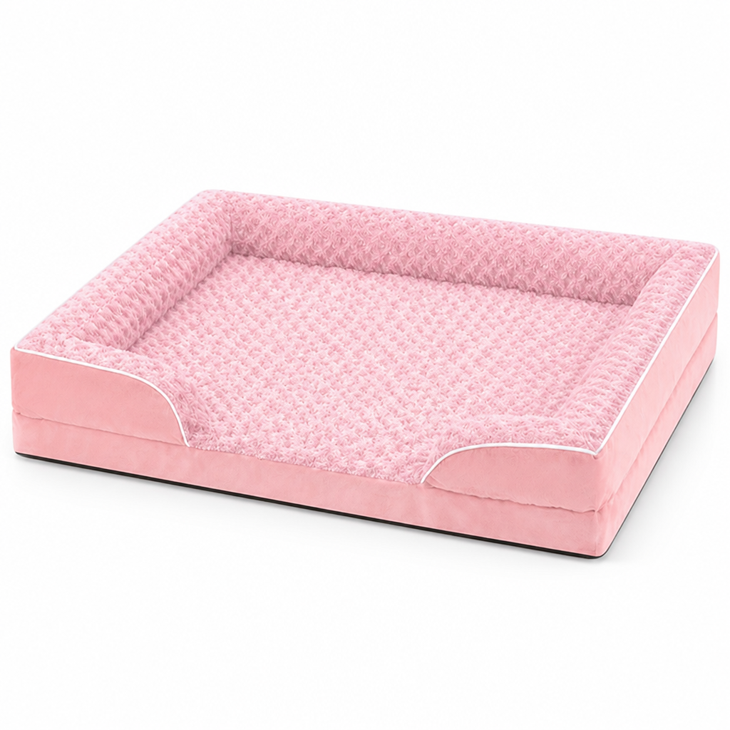 Egg Foam & Non-Slip Pet Bed (Removable Cover)