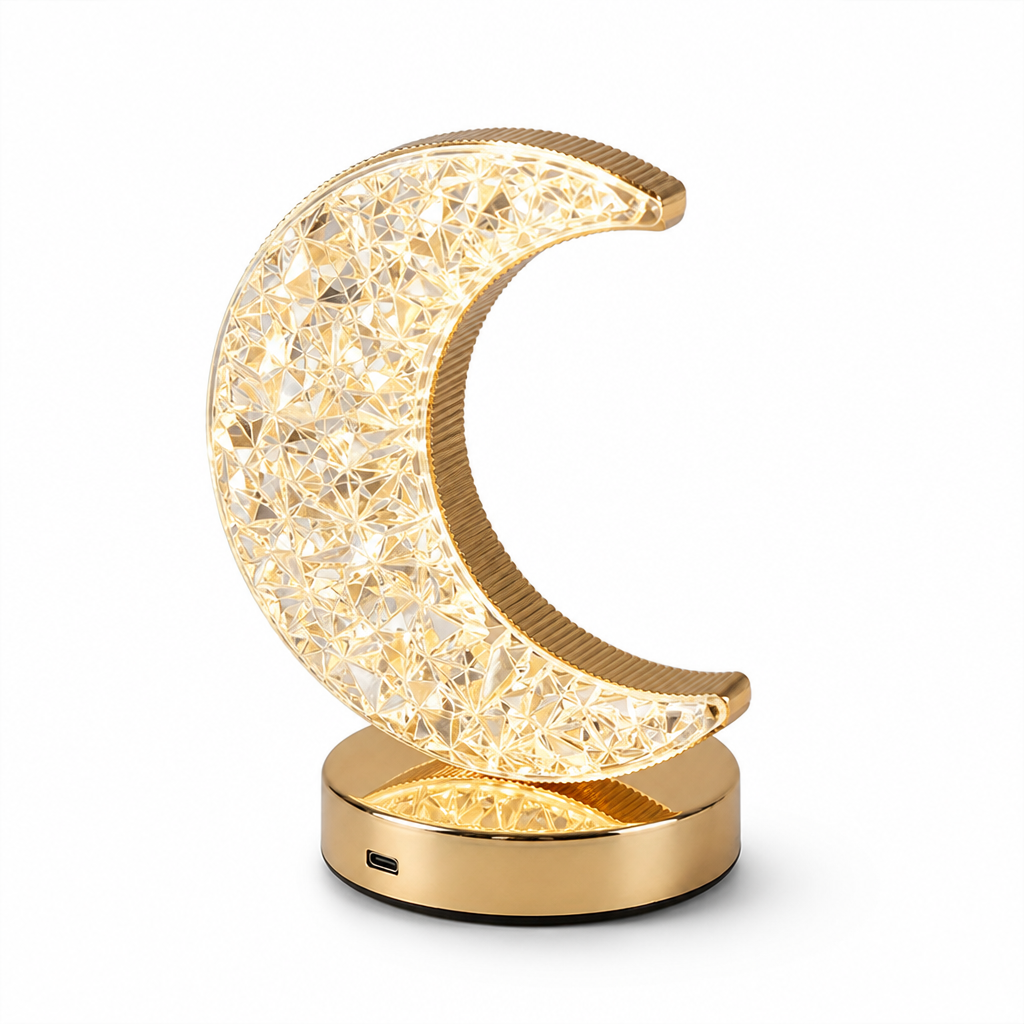 Crystal Dimmable Table Lamp (Three Color Modes)