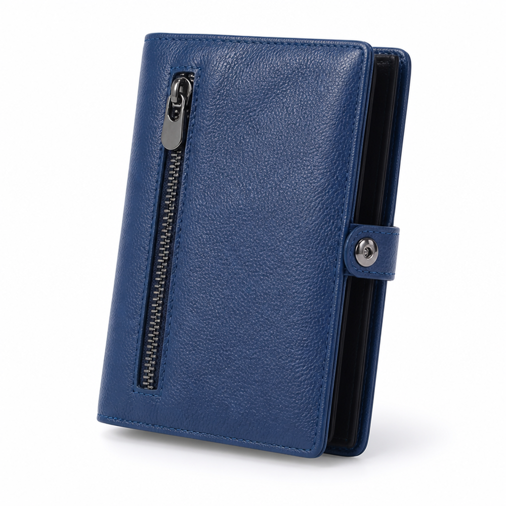 RFID-Blocking Ultra-Thin Leather Card Wallet