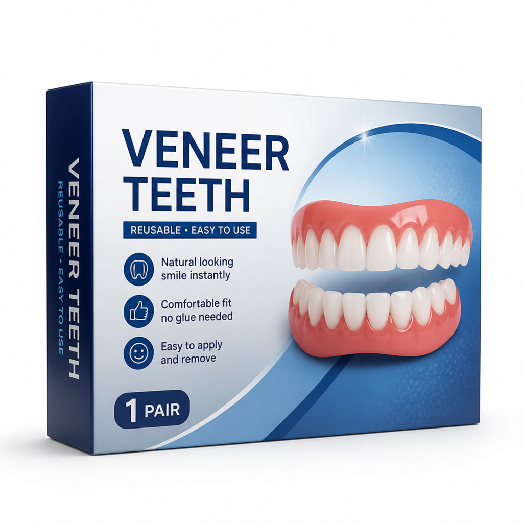 Glue-Free Natural-Looking Veneer Teeth (1 Box)