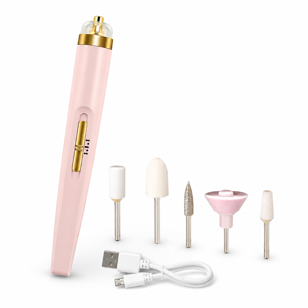 5-in-1 Portable Electric Nail Polisher With Built-In Light