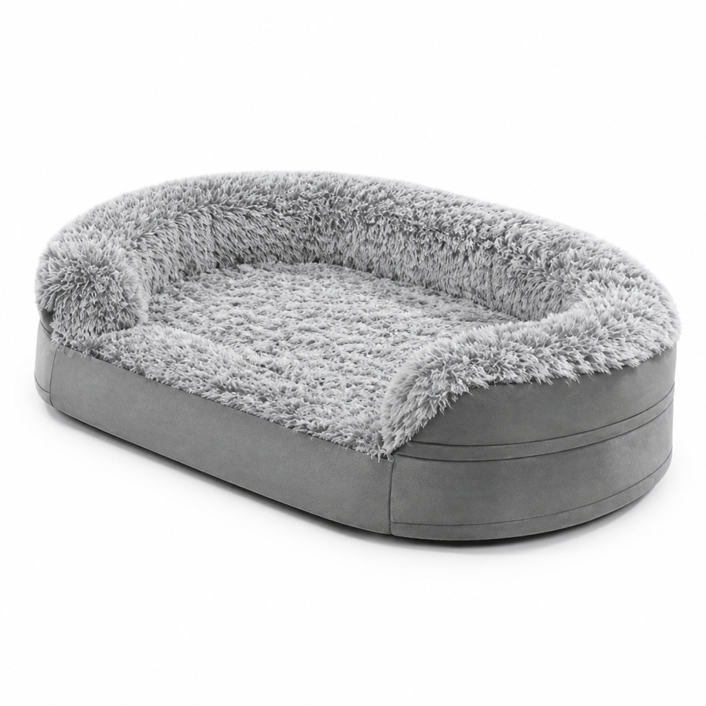 Orthopedic Egg-Crate Memory Foam Dog Bed (XL, Washable Cover)
