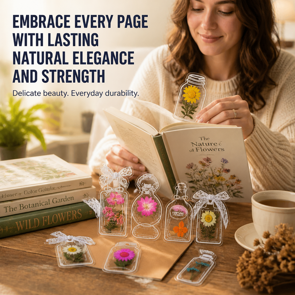 Real Pressed Flower Bookmarks for Page Marking - No Wilting