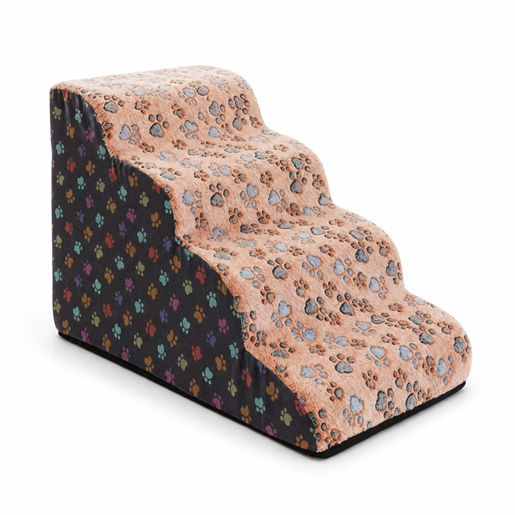 Non-Slip Plush Pet Stairs (2-5 Steps)