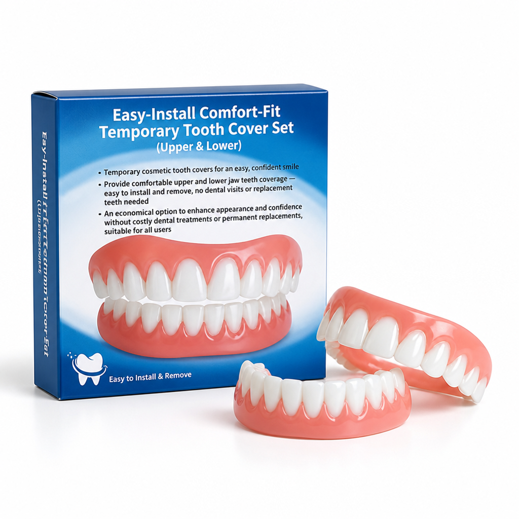 Easy-Install Comfort-Fit Temporary Tooth Cover Set (Upper & Lower)