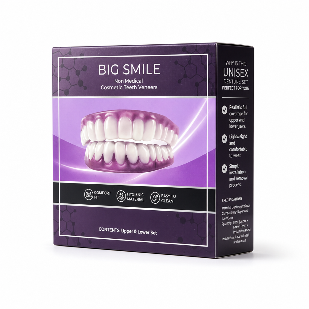 Natural-Looking Lightweight Removable Dentures (Upper & Lower Set)
