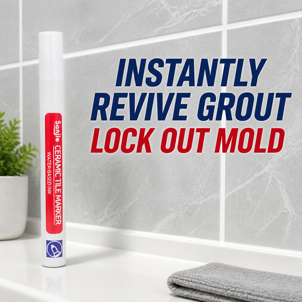 PureSeal™ Grout Renewal Pen — Instantly Revive Grout and Lock Out Mold for a Spotless, Proud Home