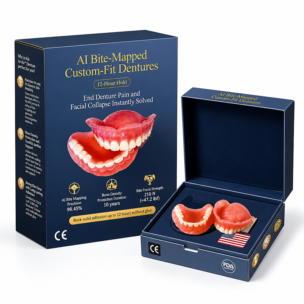 AI Bite-Mapped Custom-Fit Dentures (12-Hour Hold)