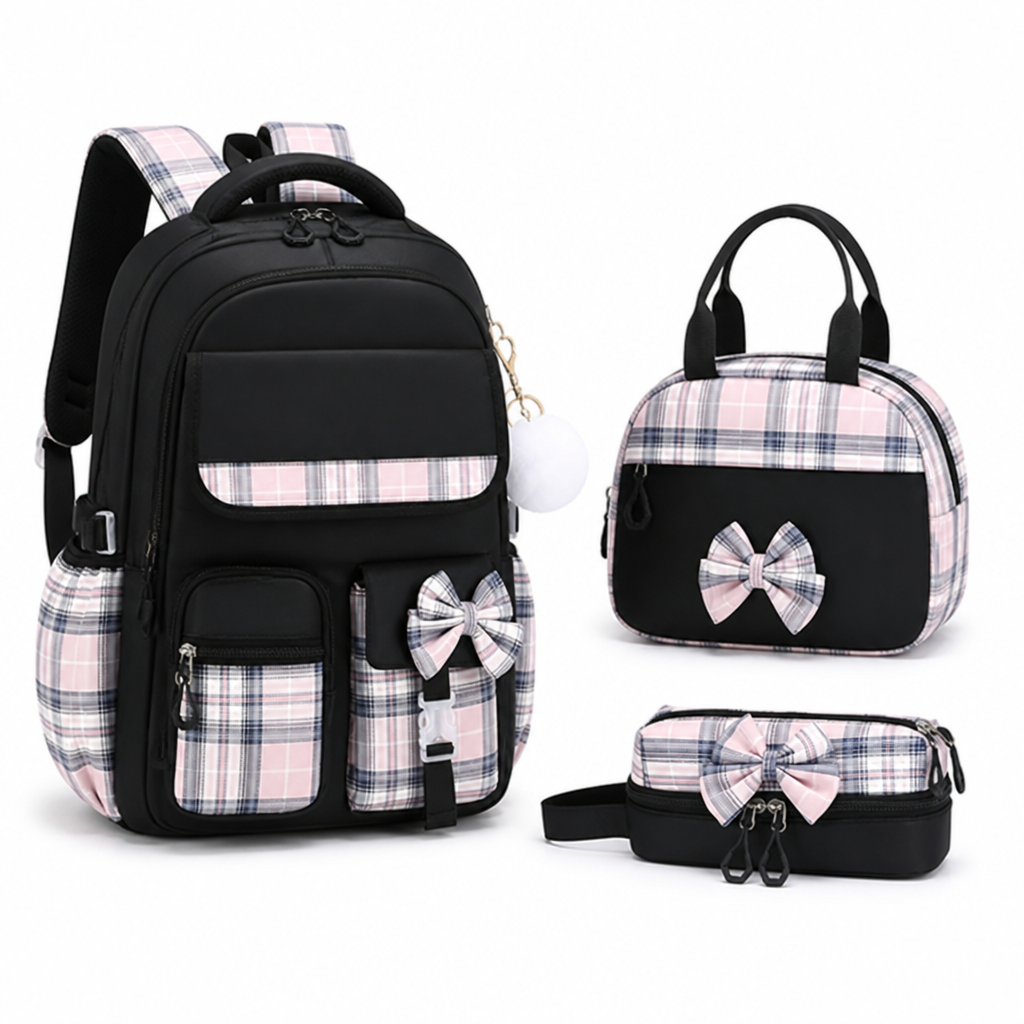 Large-Capacity Laptop & Tablet Backpack Set (3-Piece)
