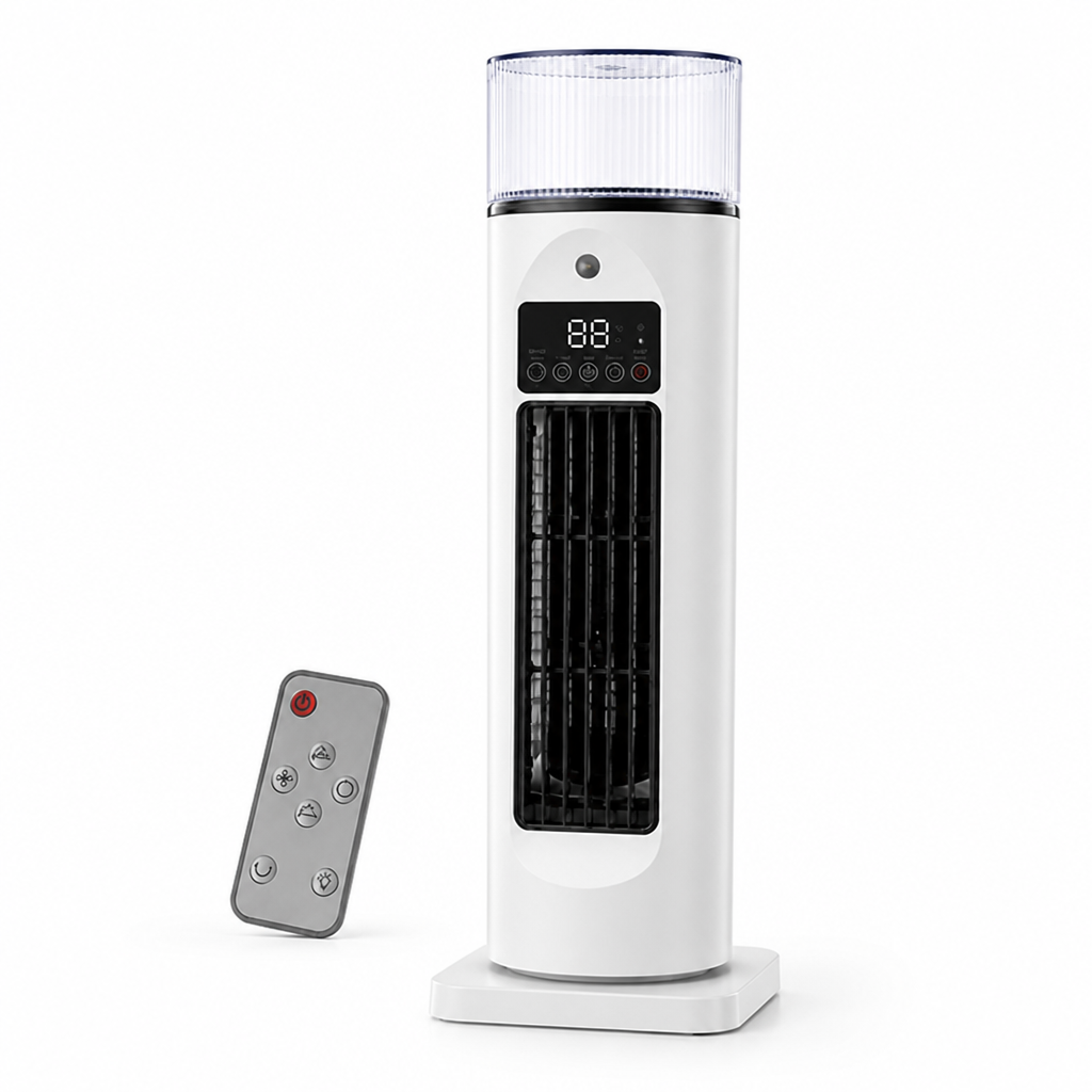 Portable 4-in-1 Remote-Control & Timer Room Cooler