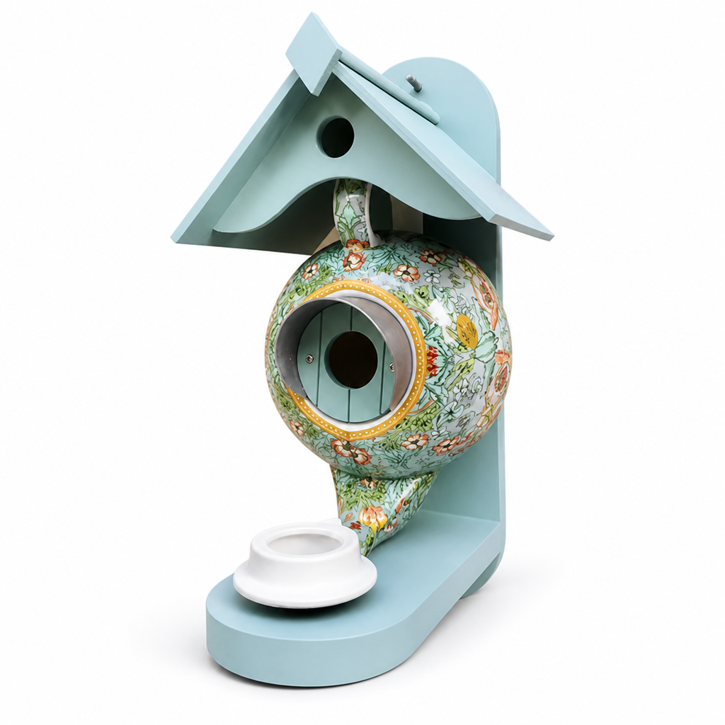 Hand-Painted UV-Resistant Resin Birdhouse (Hanging)