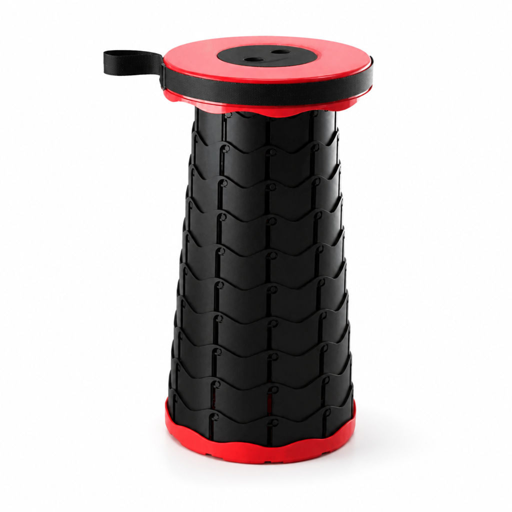 Lightweight Telescopic Height-Adjustable Camping Stool