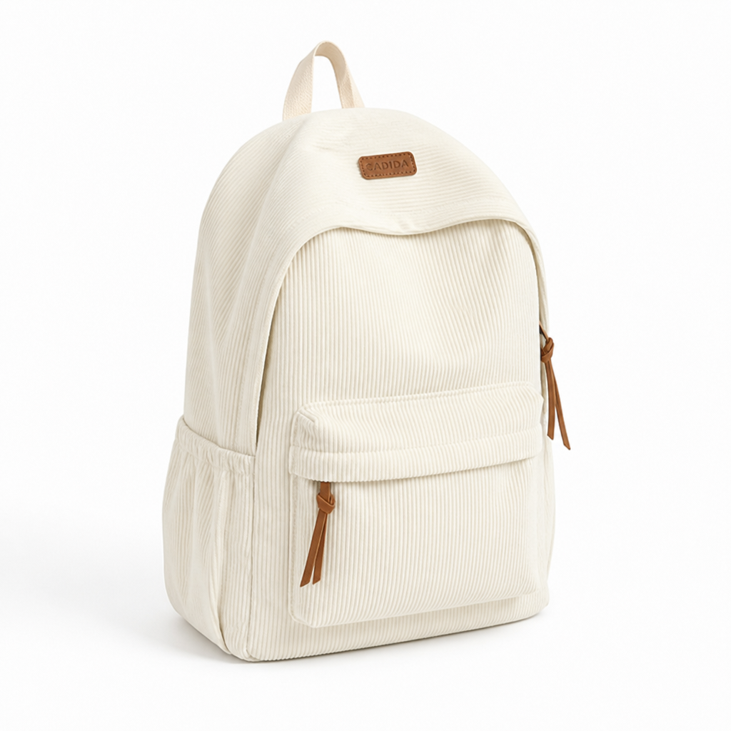 Large-Capacity Corduroy Minimalist Backpack