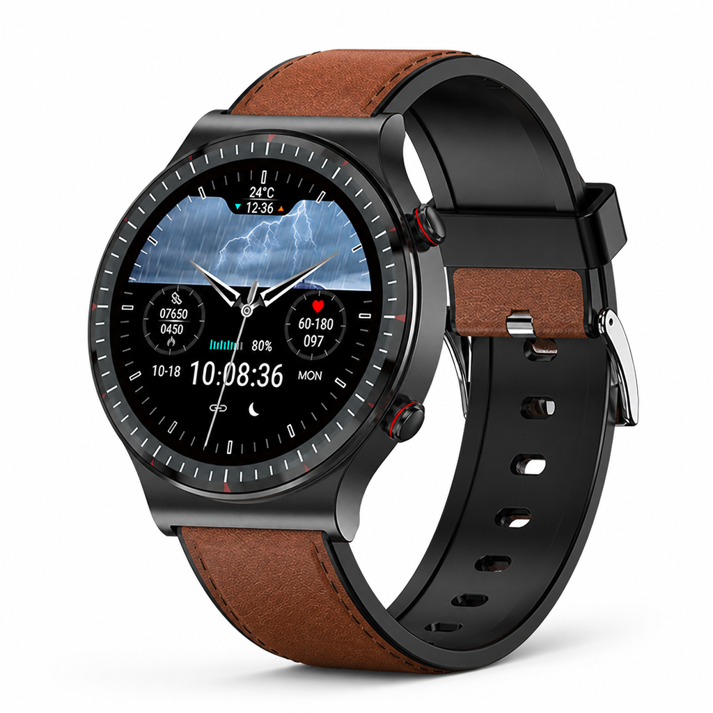HD Color ECG & SpO2 Men's Smartwatch (15-Day Battery)