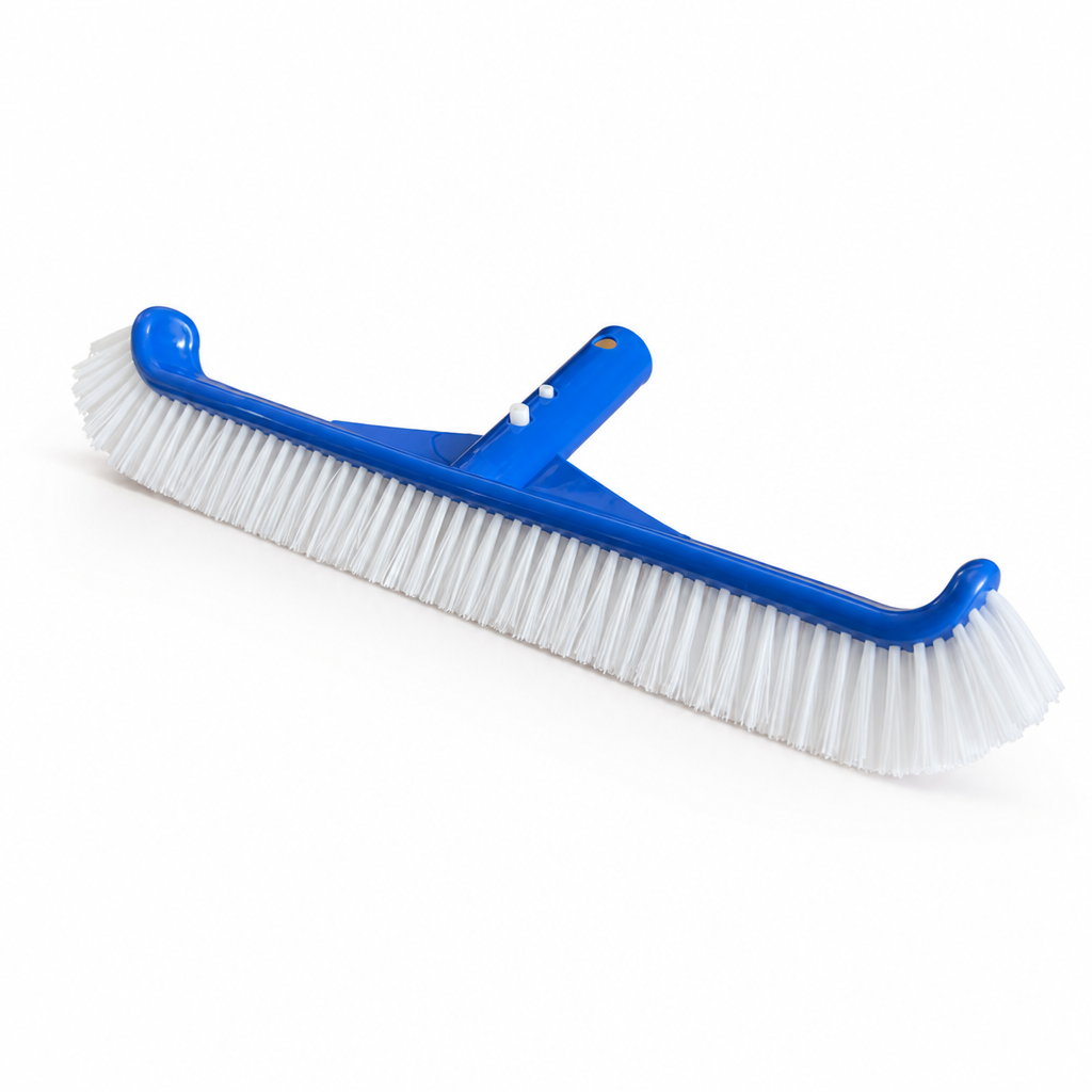 45° Angled Curved-End Nylon Pool Brush Head (Quick-Connect, 17in)