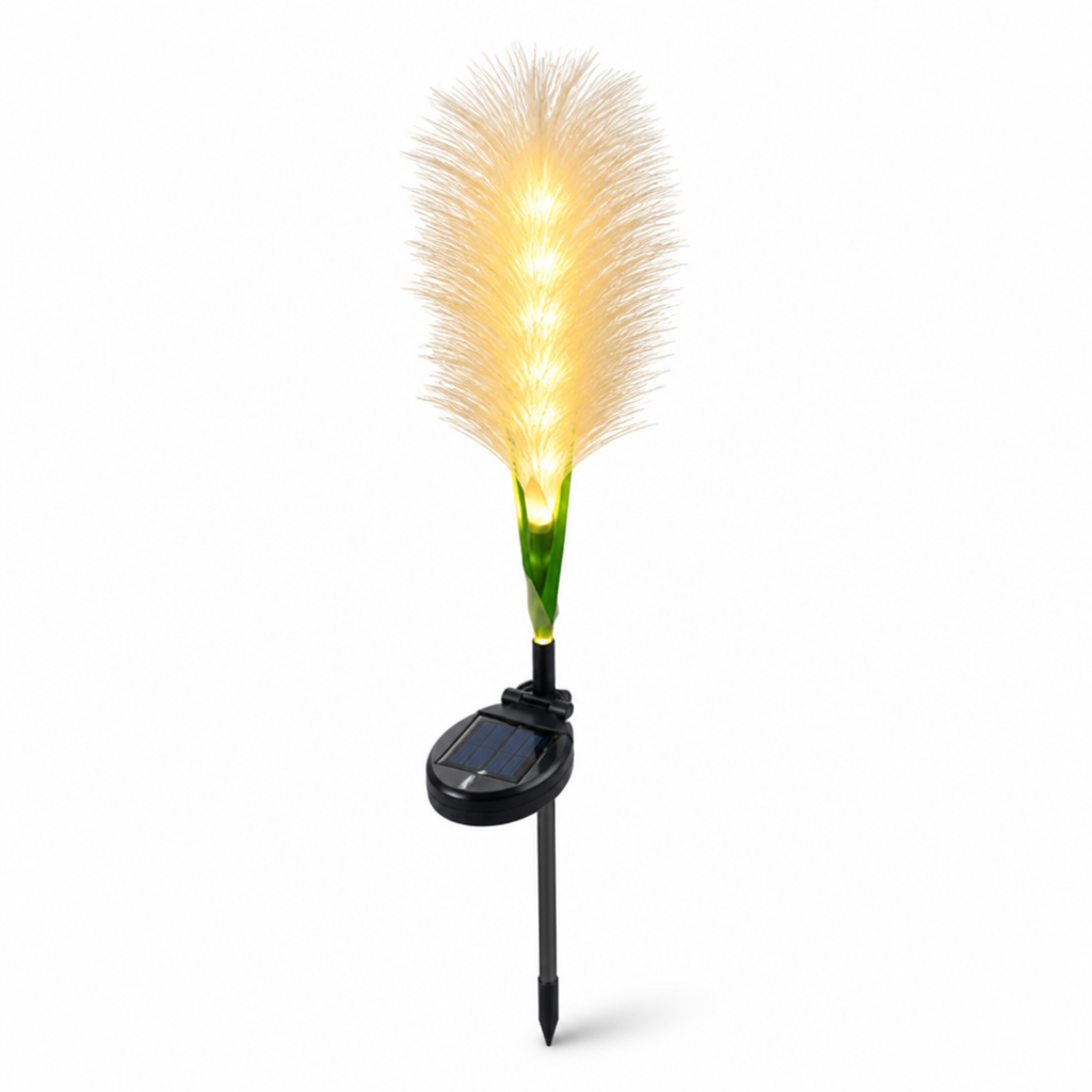 Weatherproof Solar Pampas Grass Stake Light (Warm White LED)
