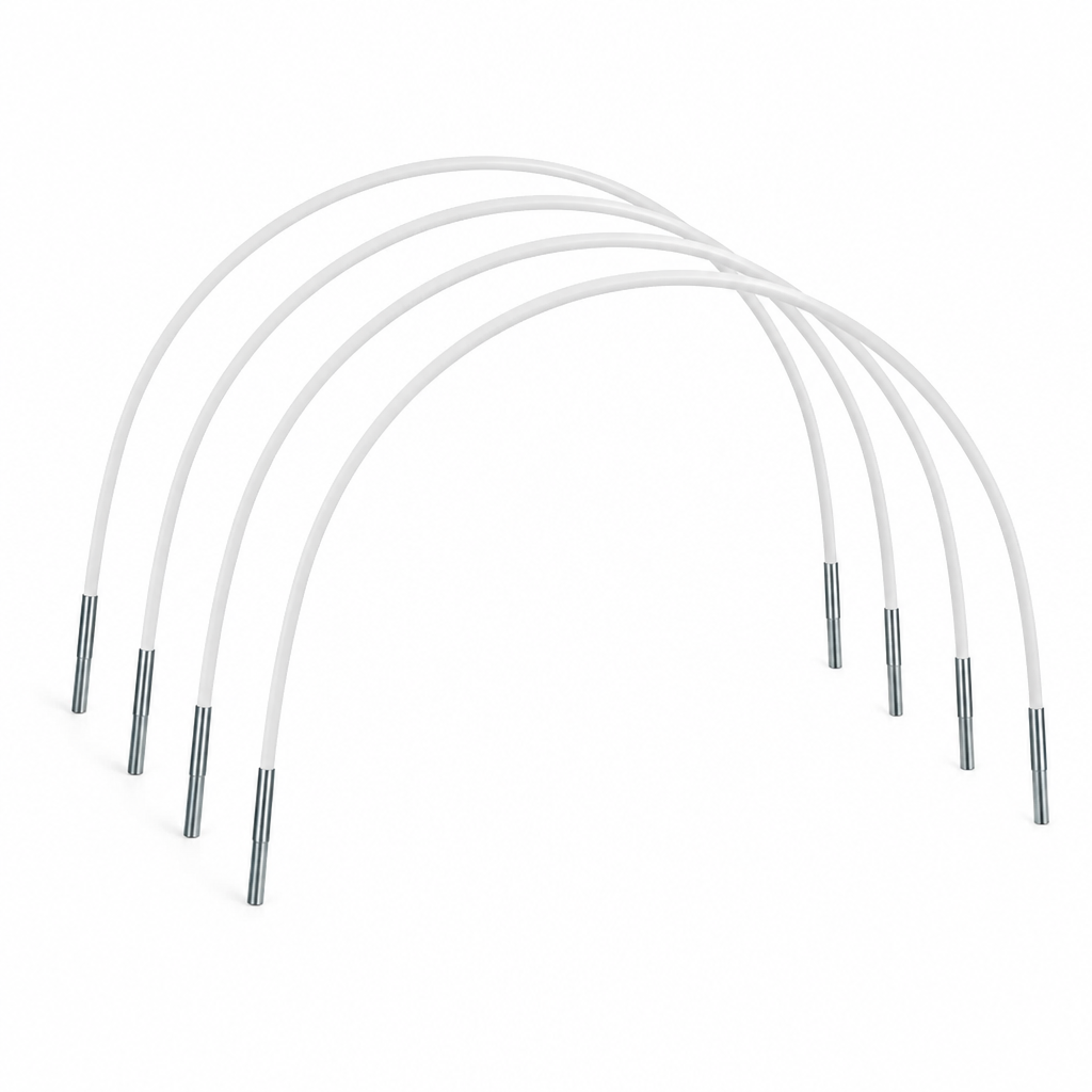 Rust-Free Fiberglass Garden Hoops With Galvanized Connectors (Set of 5)
