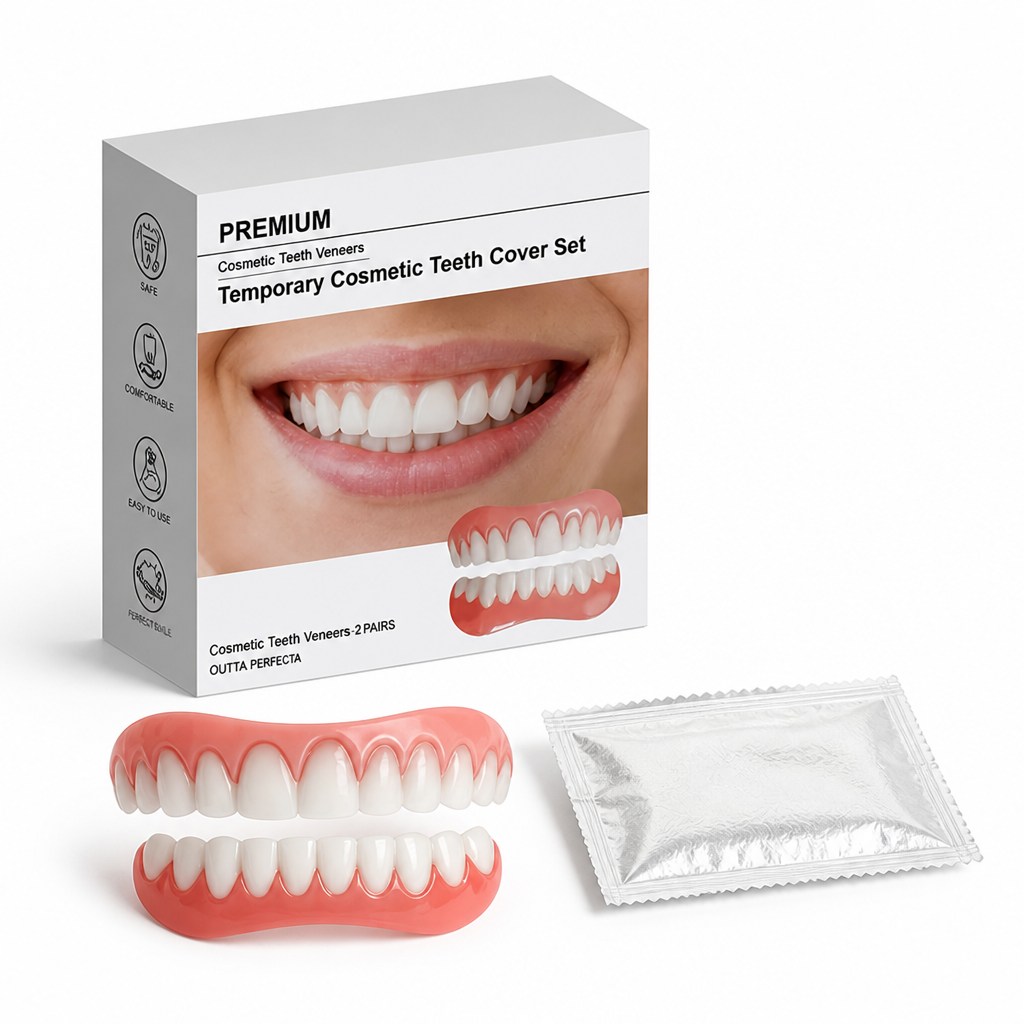 Natural-Look Removable Dental Veneer Set (Upper & Lower)