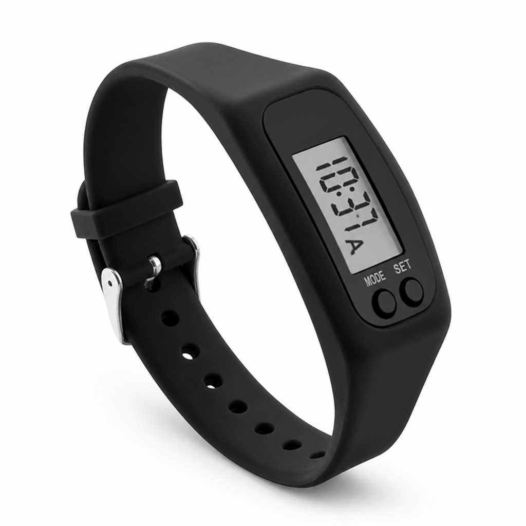 Minimalist LED Pedometer Watch (Silicone Band)