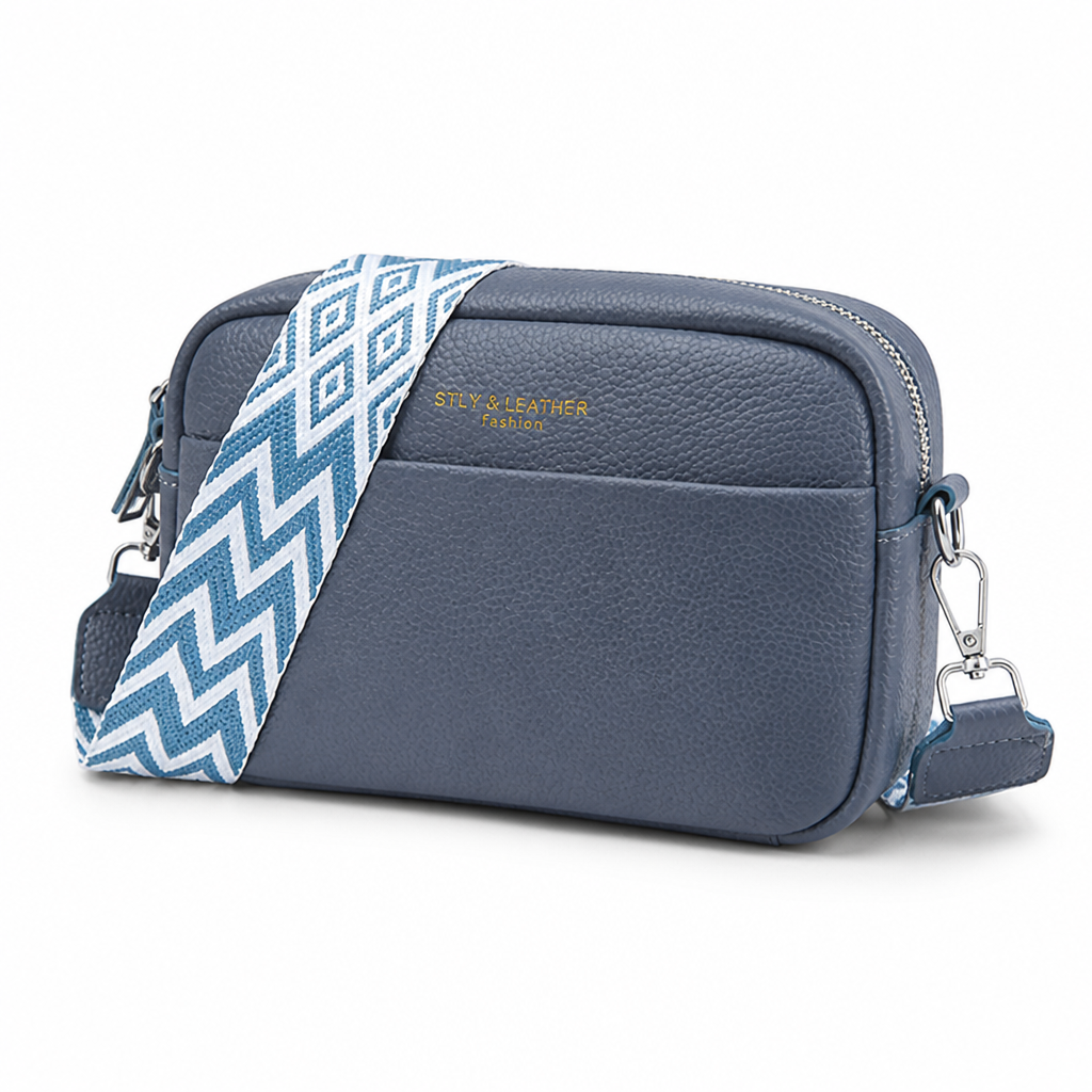 Genuine Leather Top-Handle & Detachable Strap Crossbody Bag
