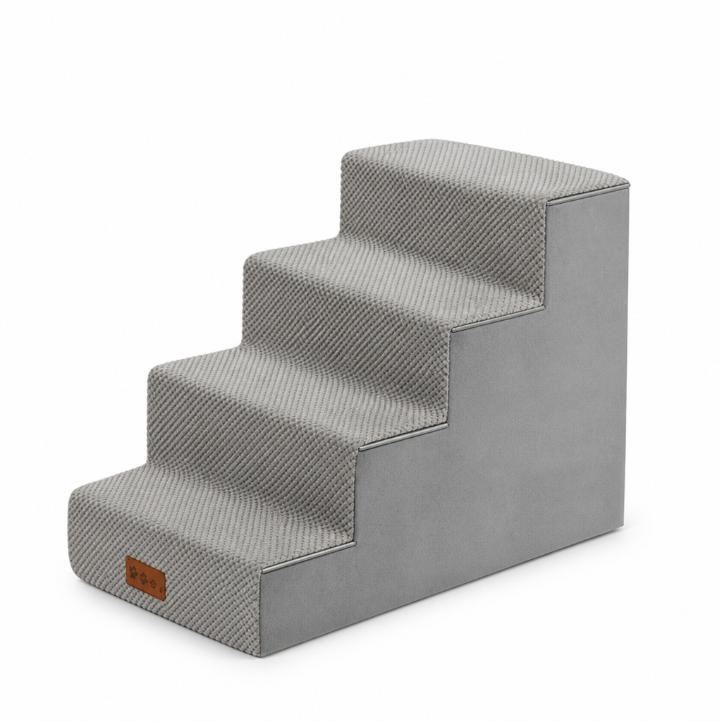 High-Density Memory Foam & Non-Slip Pet Steps (3-5 Steps)