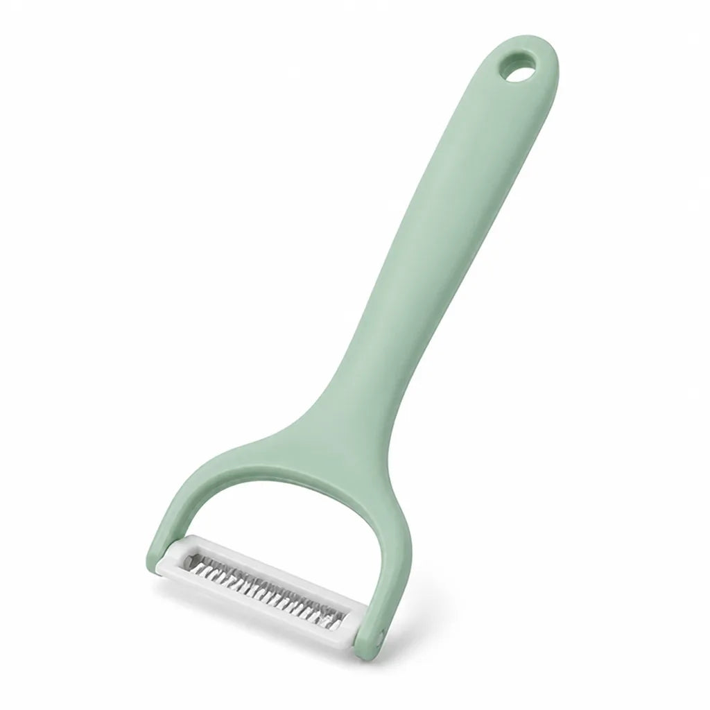 Serrated Stainless Steel Julienne Peeler with Ergonomic Handle