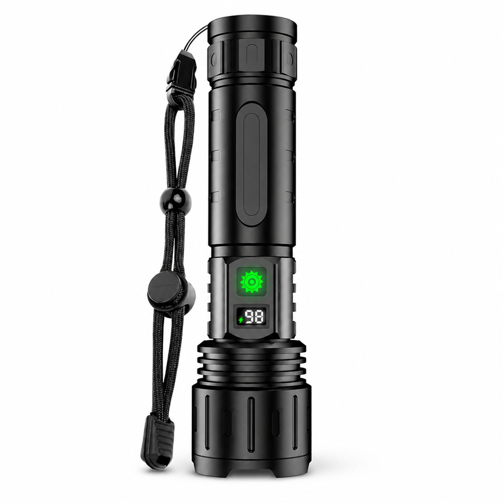 100,000-Lumen USB-C Rechargeable LED Flashlight