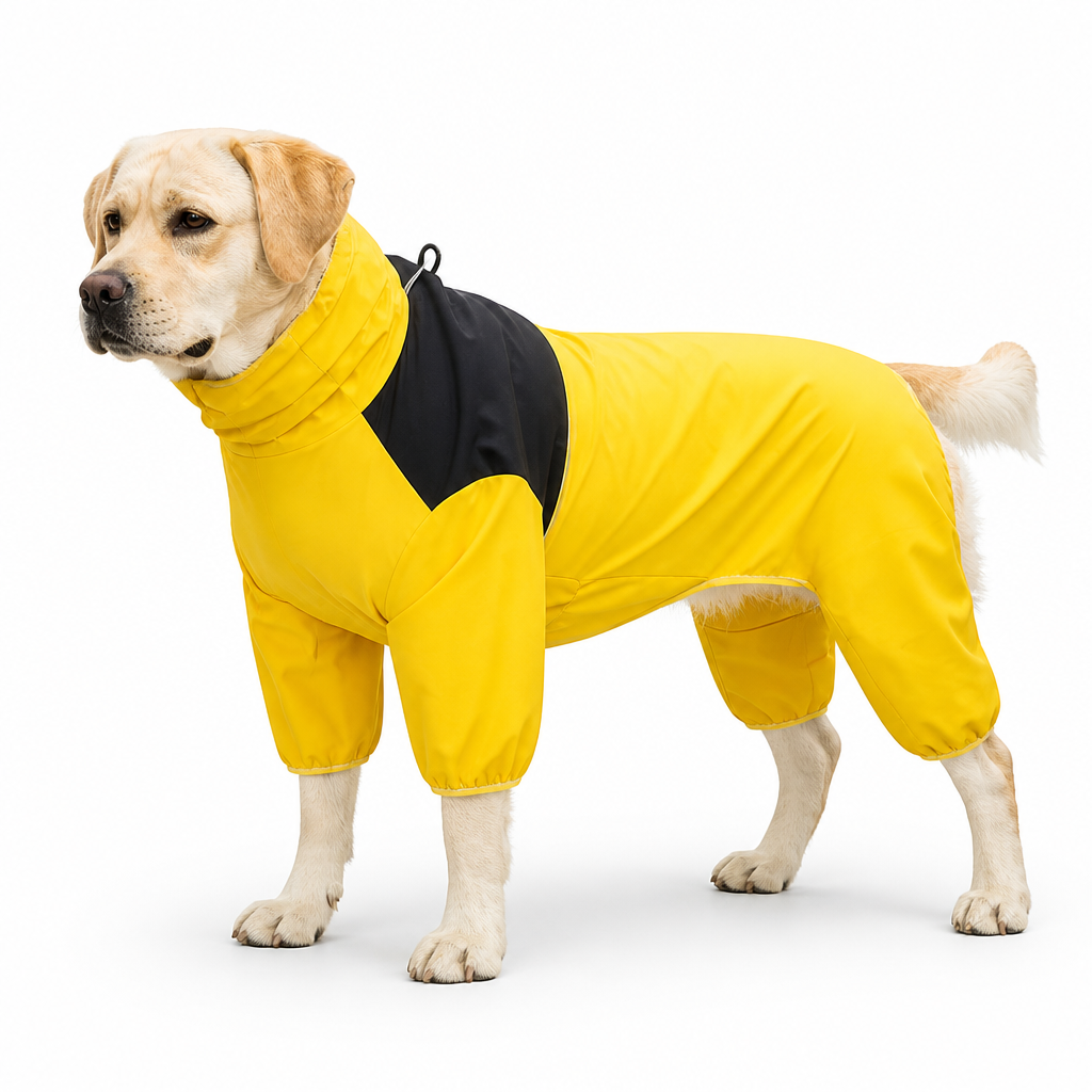Full-Coverage Waterproof Dog Raincoat (Adjustable Fit)