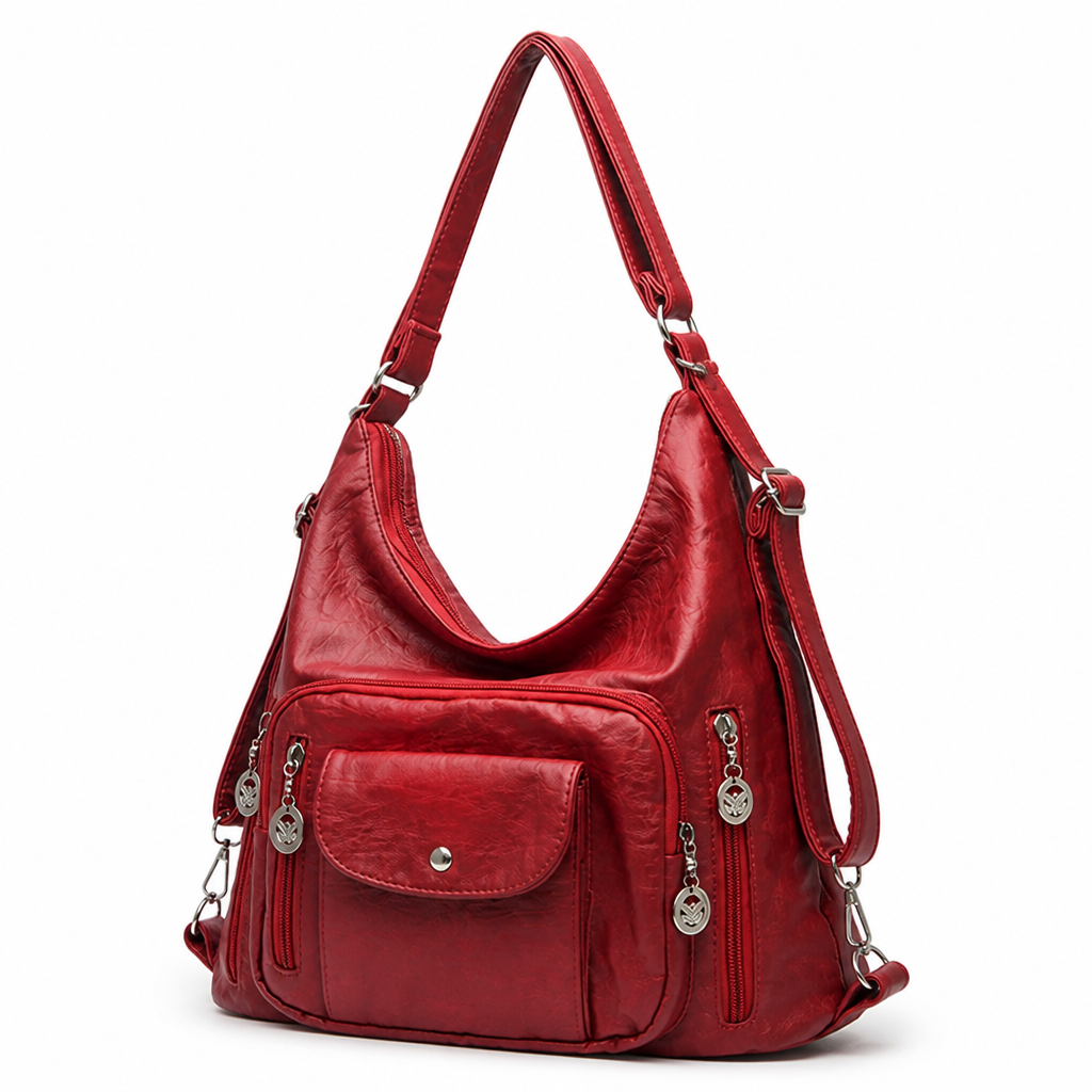 Supple Leather Oversized Tote Bag (Magnetic Clasp)