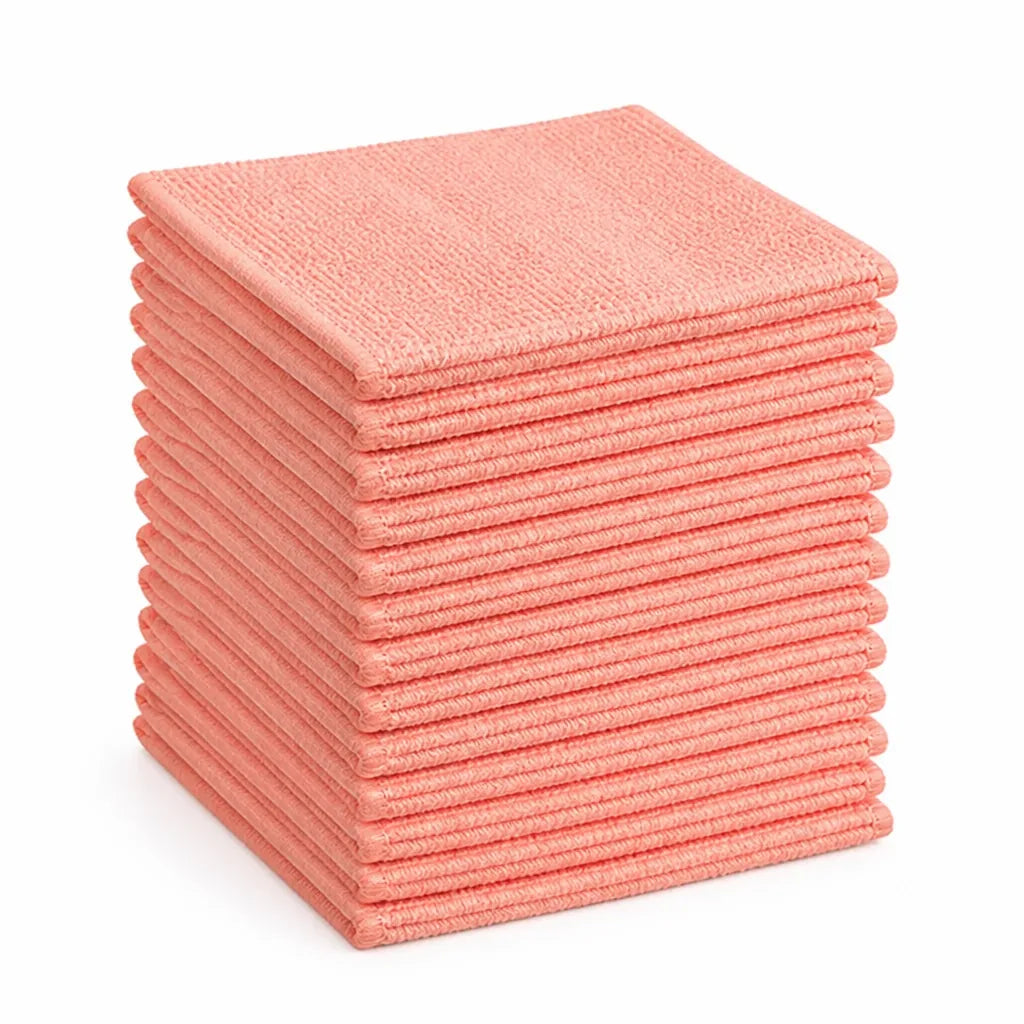 Double-Sided Microfiber Non-Scratch Cleaning Cloths (Pack of 20)