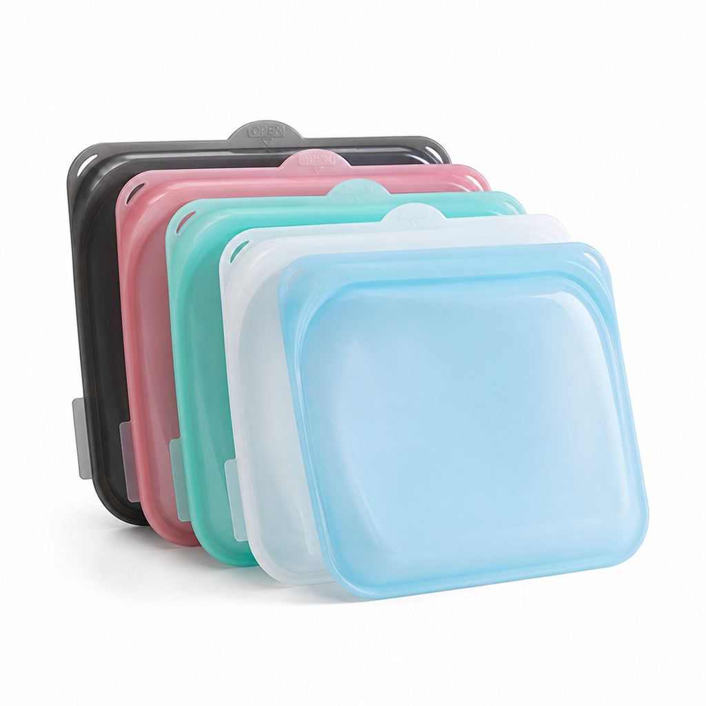 Food-Grade Platinum Silicone Airtight Storage Bags (3-Pack)