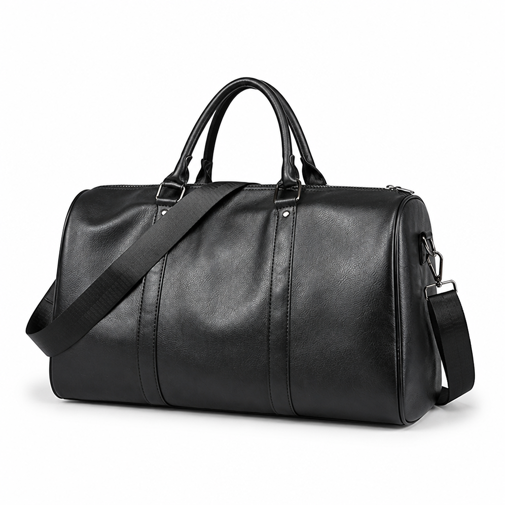 Large-Capacity PU Leather Duffel Bag (Carry-On Size)