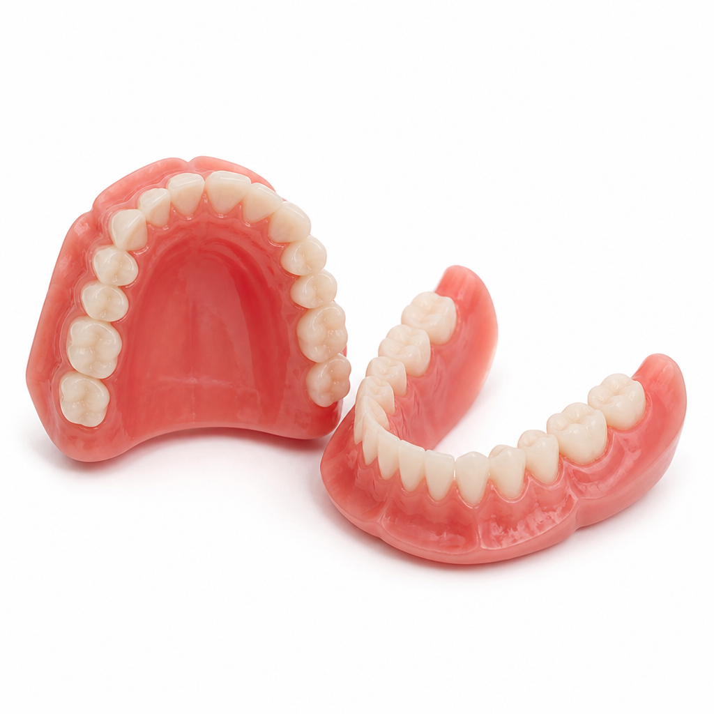 Durable Resin Upper & Lower Teeth Training Model (2-Piece Set)