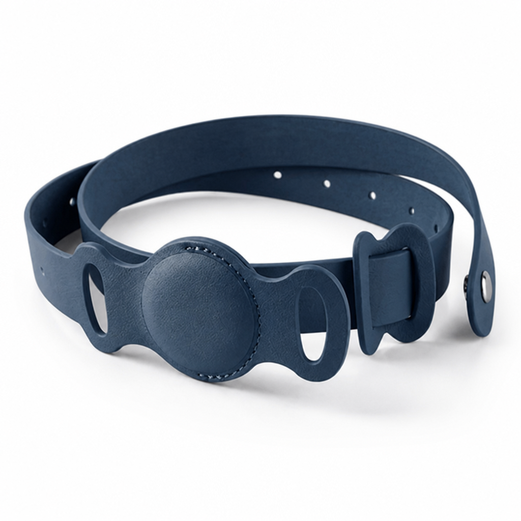Wear-Resistant Leather AirTag-Accessible Dog Collar (Adjustable Fit)
