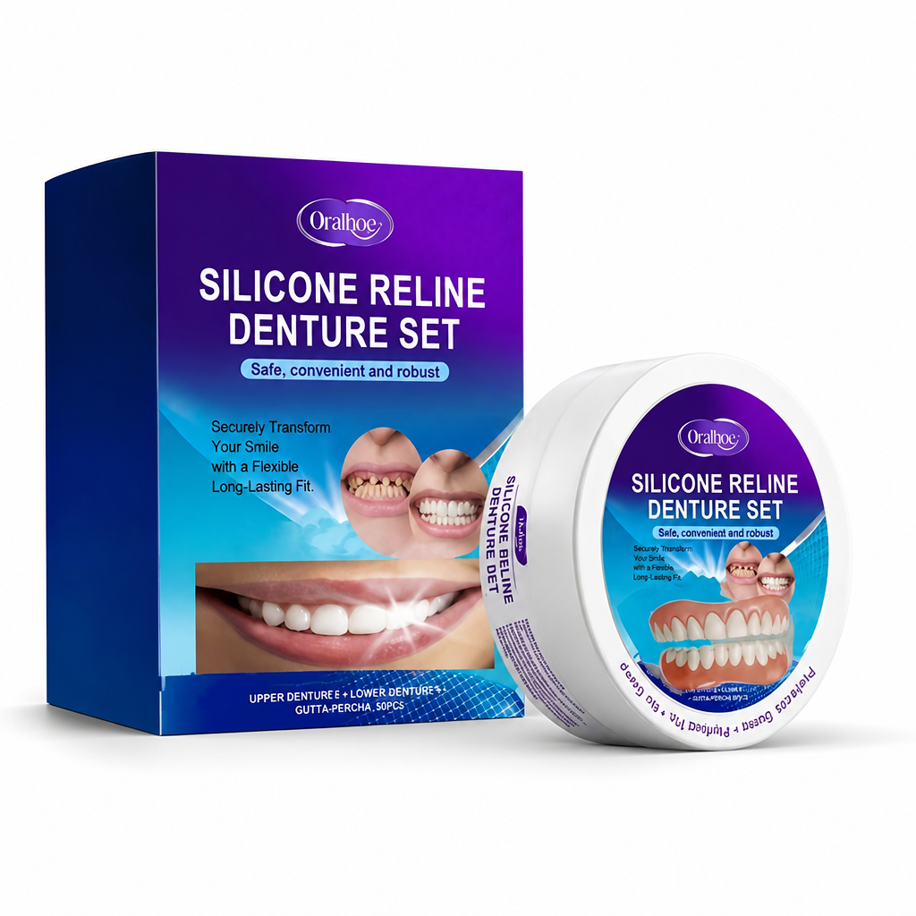 Adjustable Fit Bright White Snap-On Veneers (Upper & Lower)
